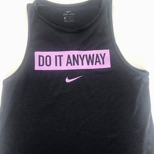 Nike Women's Muscle Tank, Size XS, Black and Pink